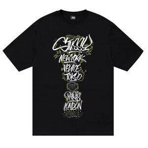 NWT Stussy x Born x Raised Handstyle Tee - Black - Small